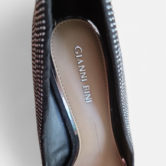 Gorgeous Gianni Bini Sliver Rhinestone Stilletto Heels Size 10 - Picture 10 of 10